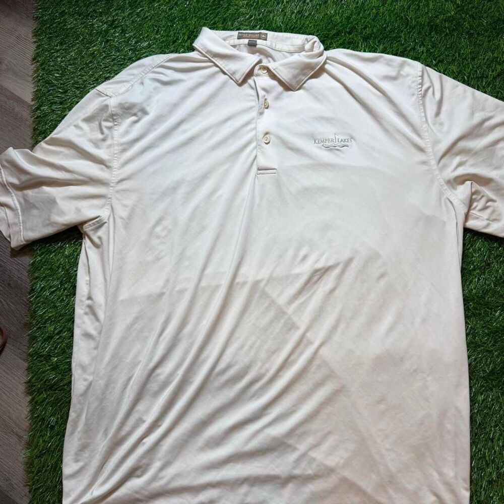 Peter-millar Men's White and Cream Polo-shirts